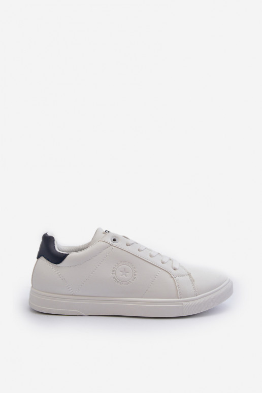 Faible Chaussures décontractées pour hommes en cuir écologique Big Star NN174282 couleur blanche