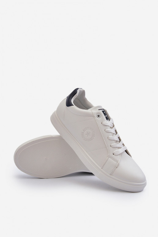 Faible Chaussures décontractées pour hommes en cuir écologique Big Star NN174282 couleur blanche