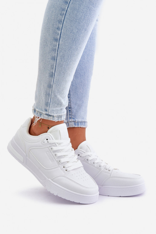 Chaussures modèle baskets Féminin Big Star OO274A549 Hi-Poly System couleur blanche