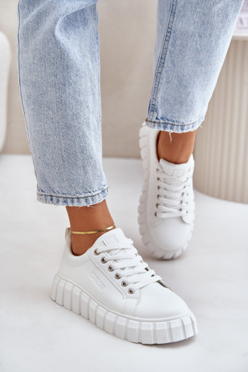 réchauffer Chaussures modèle baskets Féminin Big Star MM274616 couleur blanche
