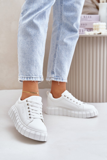 réchauffer Chaussures modèle baskets Féminin Big Star MM274616 couleur blanche 2