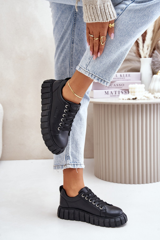 réchauffer Chaussures modèle baskets Féminin Big Star MM274617 couleur noire réchauffer Chaussures modèle baskets Féminin Big Star MM274617 couleur noire