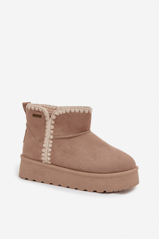 Bottes de neige Féminin avec une plateformePrzeszyciami Big Star SS274129 beige