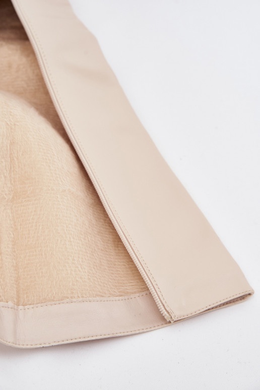 Bottes chaudes pour femmes longues avec talons et plateforme couleur ivoire « Lysara »