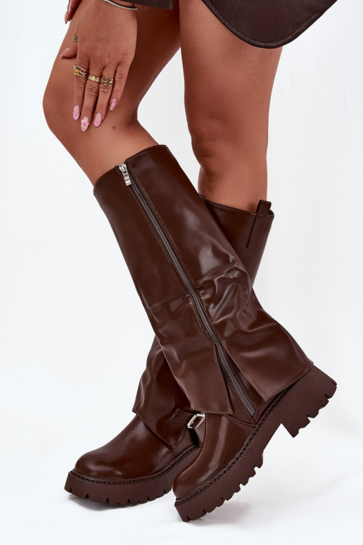 réchauffer bottesDANSyÀiniętą CholeÀką I avec boucles CzekoladoÀe Fiorae