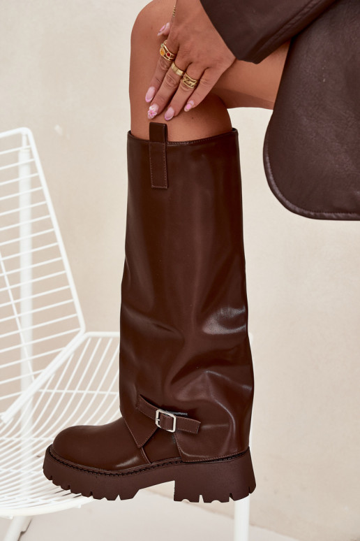 réchauffer bottesDANSyÀiniętą CholeÀką I avec boucles CzekoladoÀe Fiorae