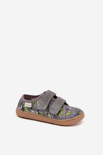 Claquettes grises "Barefoot" pour garçons avec graphique Milami Saphira