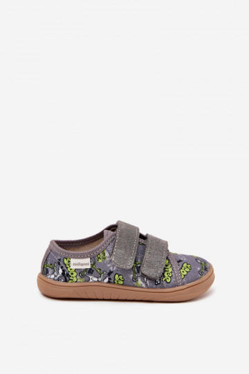 Claquettes grises "Barefoot" pour garçons avec graphique Milami Saphira 2