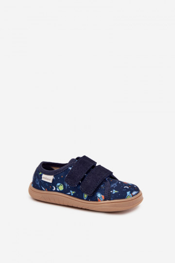 Chaussons Barefoot garçons Kosmos Milami bleu foncé Saphira