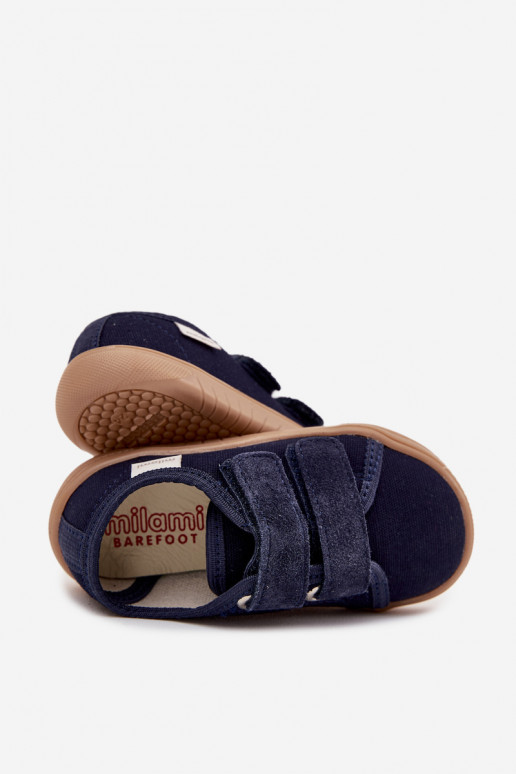 Chaussons Barefoot garçons Doucement Milami bleu foncé Saphira