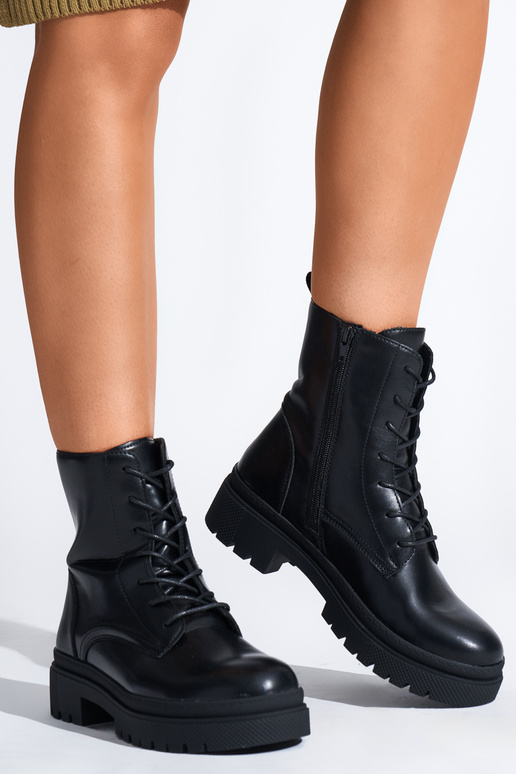 couleur noire lacé Chaussures de femme