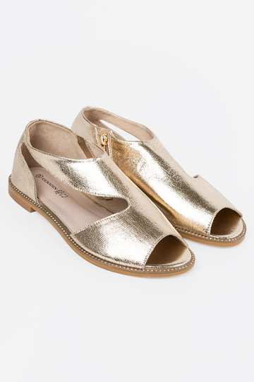 couleur dorée des sandales femmes z Àycięciami