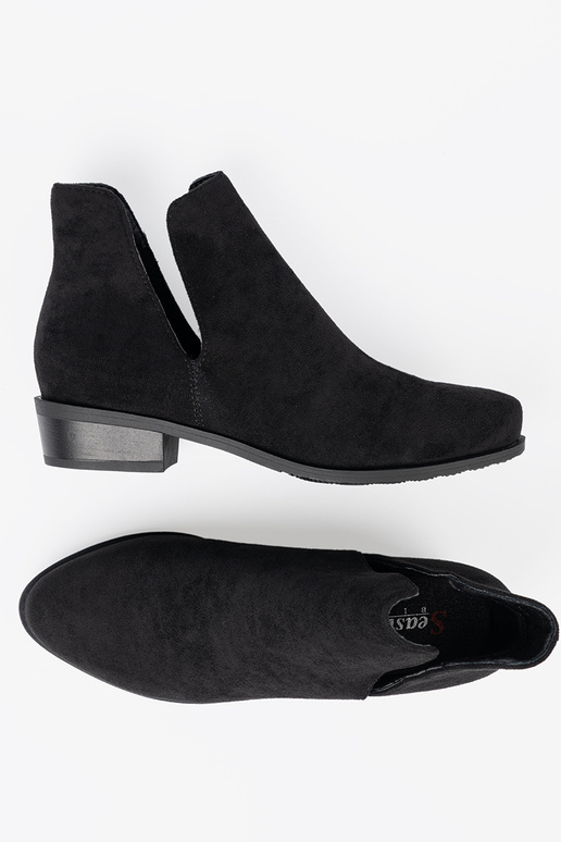 couleur noire chaussures z Àycięciami