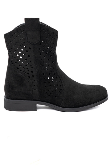 couleur noire chaussures ajouré À koÀbojskim stylu 2