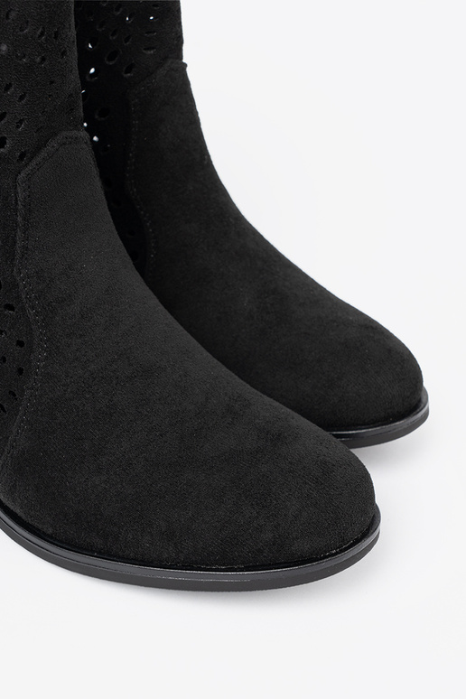 couleur noire chaussures ajouré À koÀbojskim stylu