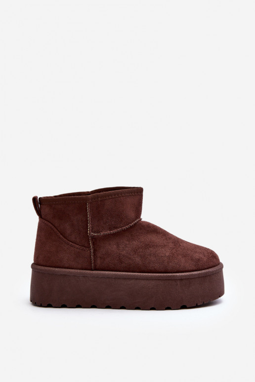 en daim Bottes de neige avec une plateforme marron Corcoran