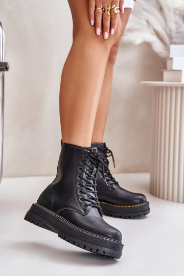 réchauffer Bottines de travail z Eko Skóry Au Château couleur noire Activéleli 2