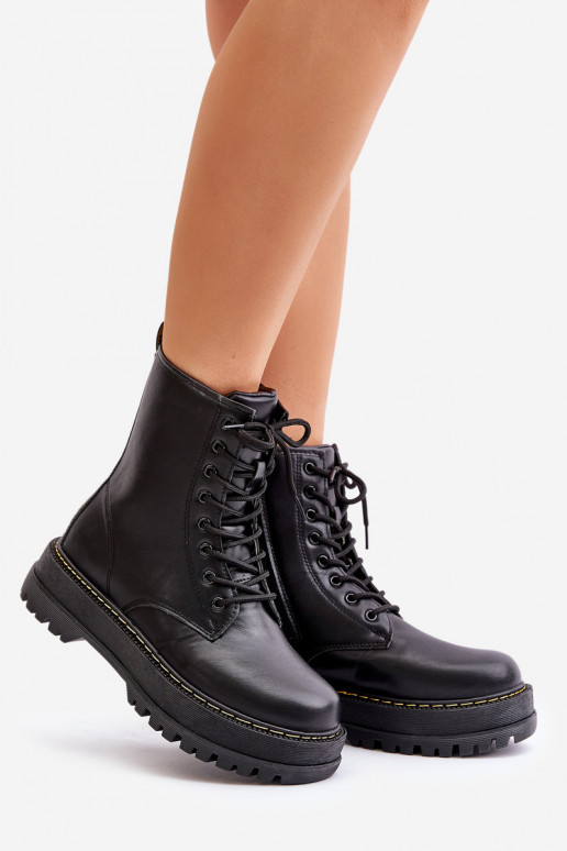 réchauffer Bottines de travail z Eko Skóry Au Château couleur noire Activéleli