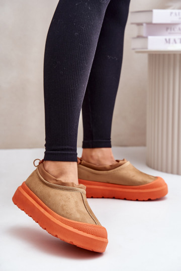 Bottes de neige pour femmes avec plateforme et tige basse couleur marron Izamine 2