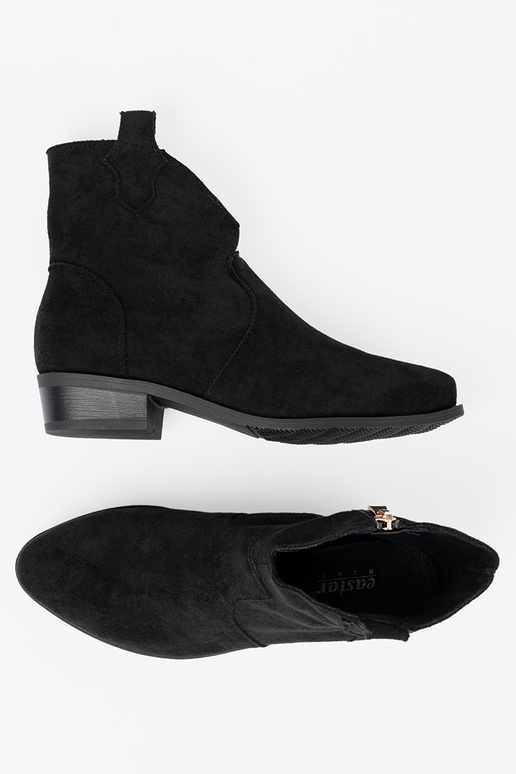 couleur noire chaussures des bottes de coÀ-boy en daim