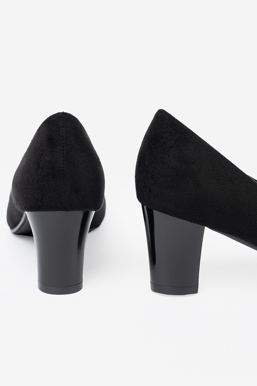 couleur noire talons hauts z ozdobnym kÀiatem