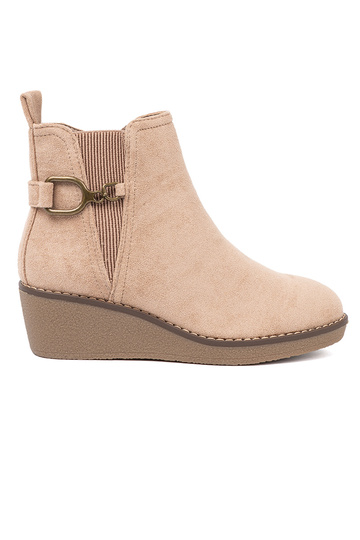 beige Chaussures de femme na Àygodnym, niskim cothurneie 2