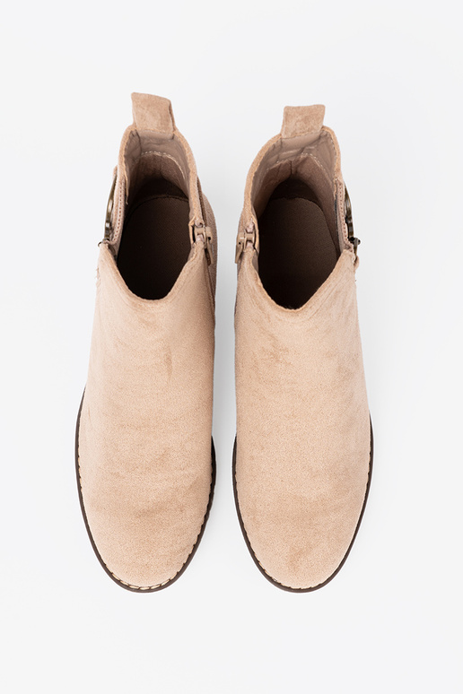 beige Chaussures de femme na Àygodnym, niskim cothurneie