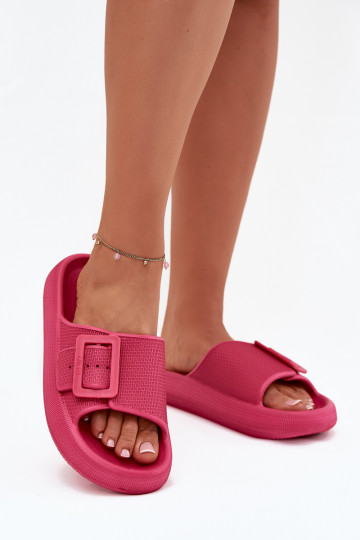Chaussons légers pour femmes avec plateforme et boucles Big Star RR274A583 couleur rose 2