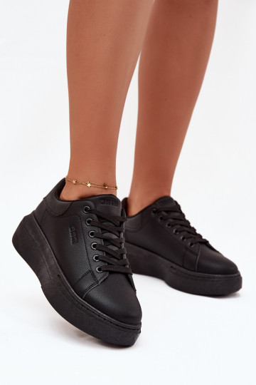 Baskets féminines à plateforme Big Star SS274244 couleur noire