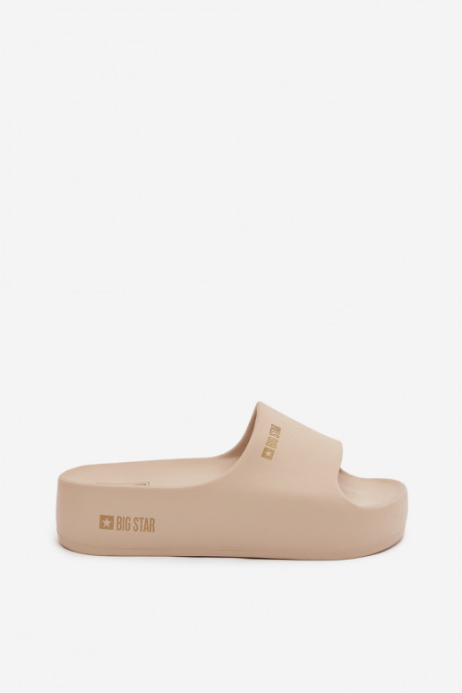 Pantoufles pour femmes Pantoufles légères avec une plateforme Big Star SS274722 beige