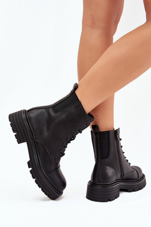 réchauffer Bottines de travail Féminin Big Star OO274140 couleur noire