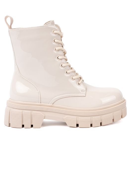 Élégant bottes d équitation hautes laqué À odcieniu brillammentbeigem