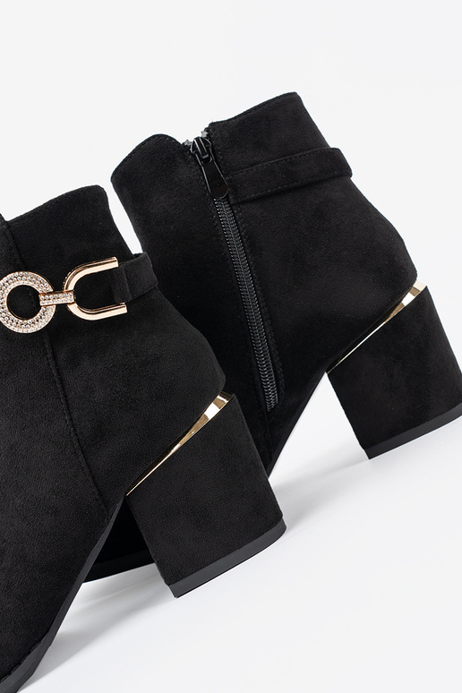 couleur noire Chaussures de femme z elegancką sprzączką