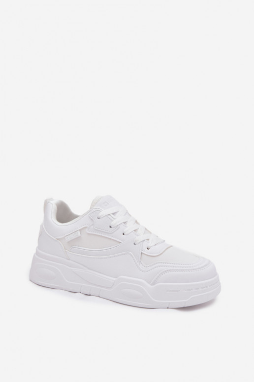 Chaussures modèle baskets Féminin avec une plateforme Big Star SS274590 HI-POLY SYSTEM couleur blanche