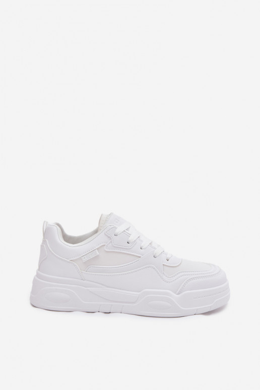 Chaussures modèle baskets Féminin avec une plateforme Big Star SS274590 HI-POLY SYSTEM couleur blanche