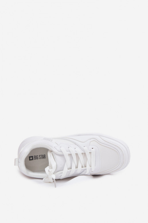 Chaussures modèle baskets Féminin avec une plateforme Big Star SS274590 HI-POLY SYSTEM couleur blanche