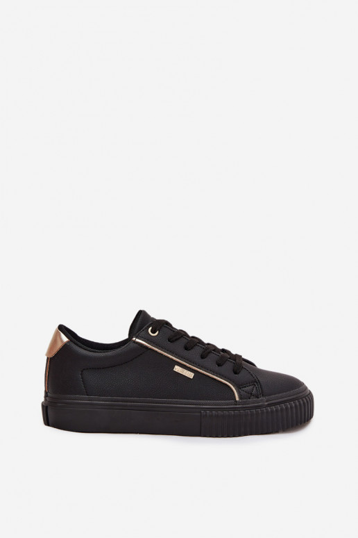 Féminin Chaussures modèle baskets en cuir écologique Big Star SS274025 Noir et-couleur dorée Féminin Chaussures modèle baskets en cuir écologique Big Star SS274025 Noir et-couleur dorée