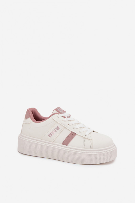 Chaussures modèle baskets Féminin avec une plateforme Big Star SS274346 couleur blanche