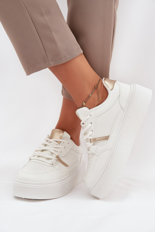 Féminin Chaussures modèle baskets avec une plateforme Big Star SS274359 couleur blanche