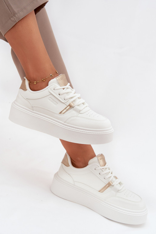 Féminin Chaussures modèle baskets avec une plateforme Big Star SS274359 couleur blanche
