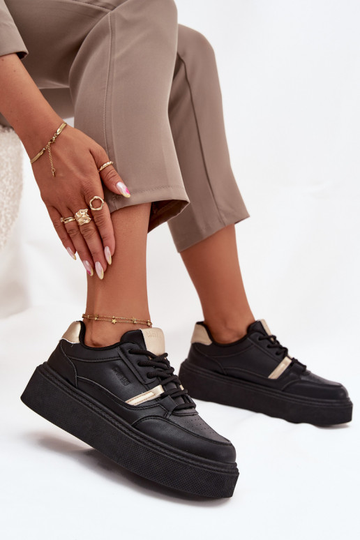 Féminin Chaussures modèle baskets avec une plateforme Big Star SS274360 couleur noire