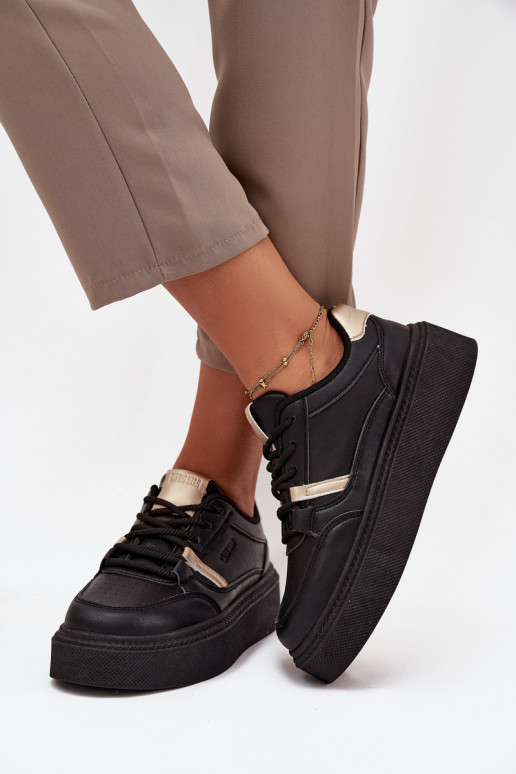 Féminin Chaussures modèle baskets avec une plateforme Big Star SS274360 couleur noire