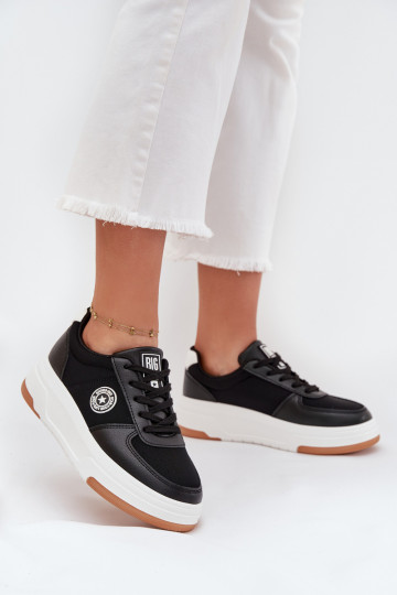 Chaussures modèle baskets Féminin avec une plateforme Big Star RR274573 HI-POLY SYSTEM couleur noire 2