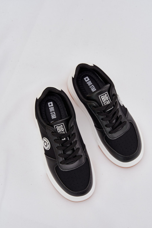 Chaussures modèle baskets Féminin avec une plateforme Big Star RR274573 HI-POLY SYSTEM couleur noire