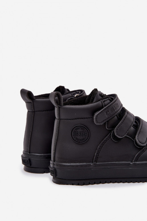 réchauffer Bottines modèle baskets Puéril avec attaches adhésives Big Star SS374070 couleur noire