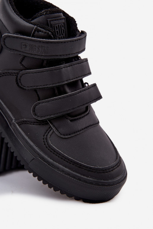 réchauffer Bottines modèle baskets Puéril avec attaches adhésives Big Star SS374070 couleur noire