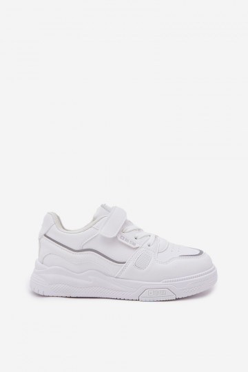 Baskets pour enfants couleur blanche style sneakers avec fermetures auto-agrippantes Big Star SS374042 2