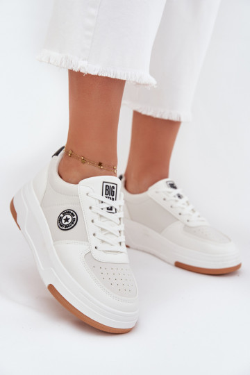 Chaussures modèle baskets Féminin avec une plateforme Big Star RR274572 HI-POLY SYSTEM couleur blanche 2