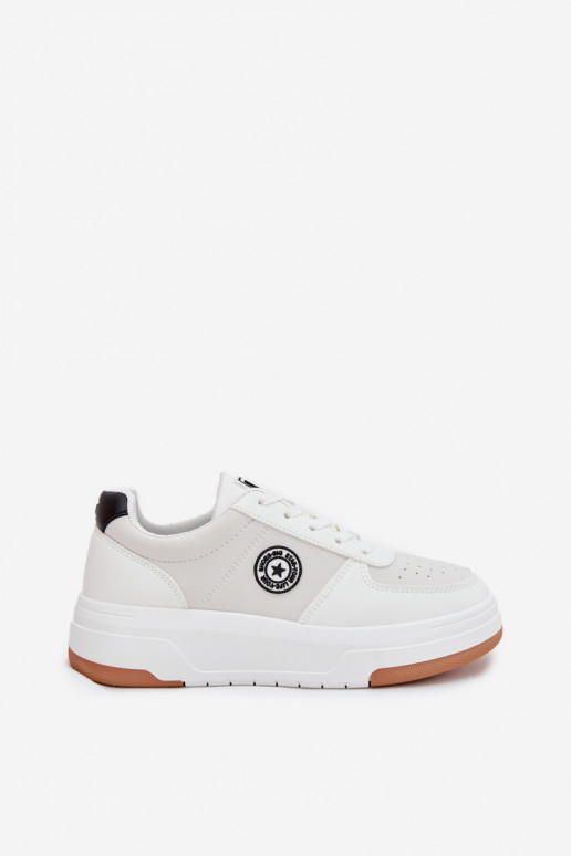 Chaussures modèle baskets Féminin avec une plateforme Big Star RR274572 HI-POLY SYSTEM couleur blanche