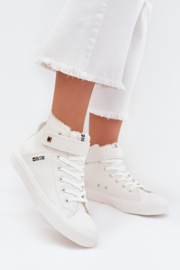 Peau réchauffer chaussures décontractées BIG STAR V274541FDANS couleur blanche